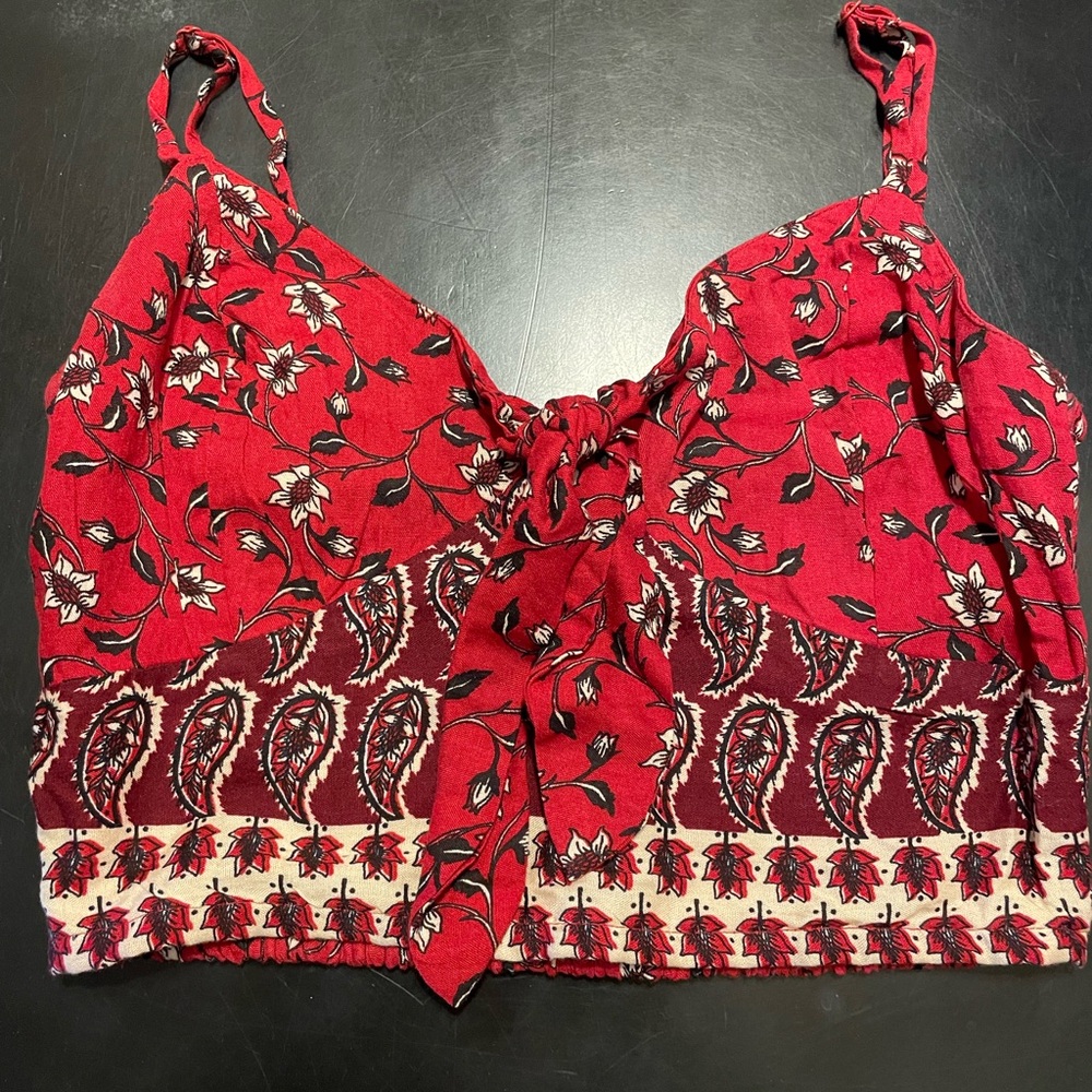 Floral Red Women's Top